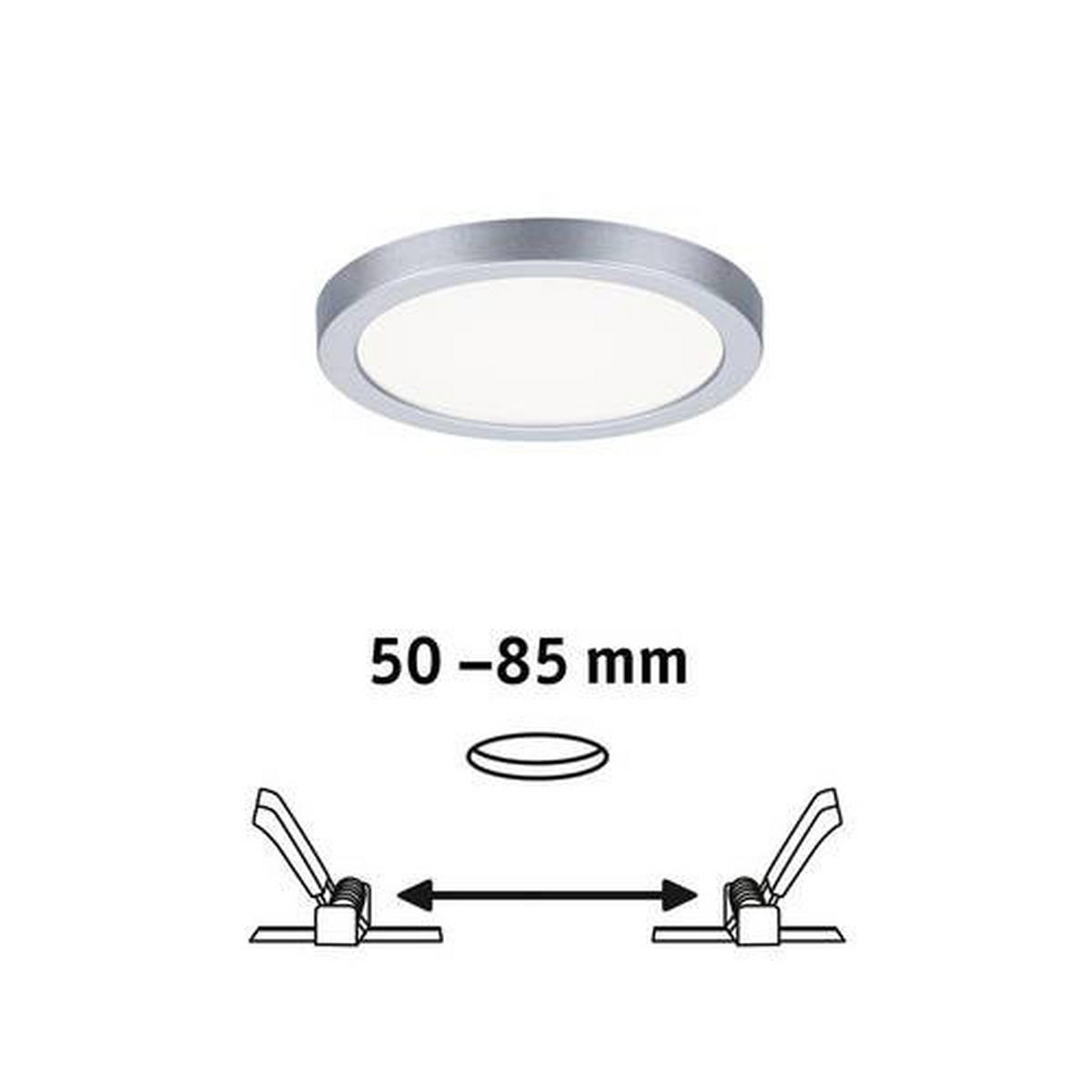 LED-PANEEL 11,8/1,2 cm   - Chromfarben, Design, Kunststoff (11,8/1,2cm)