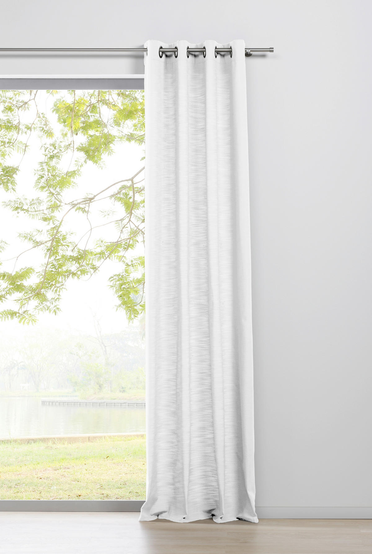 ÖSENSCHAL halbtransparent 135/245 cm   - Weiß, Basics, Textil (135/245cm)