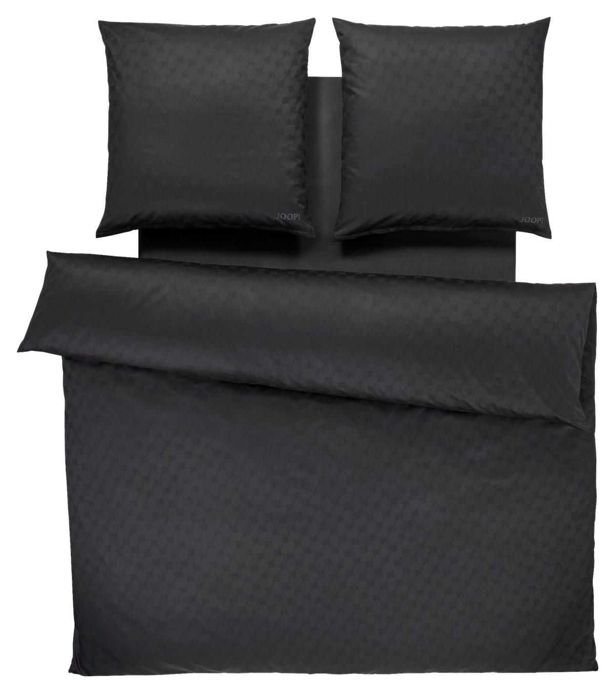 POSTELJINA CORNFLOWER 200/200 cm žakard crna  - crna, Konvencionalno, tekstil/prirodni materijali (200/200cm) - Joop!