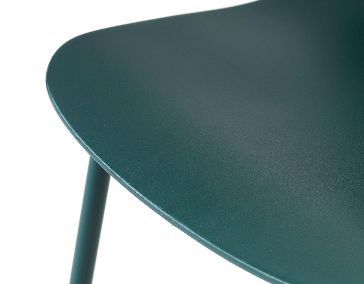 STUHL  in Kunststoff matt  - Petrol, Design, Kunststoff/Metall (50/84/50cm) - Boxxx