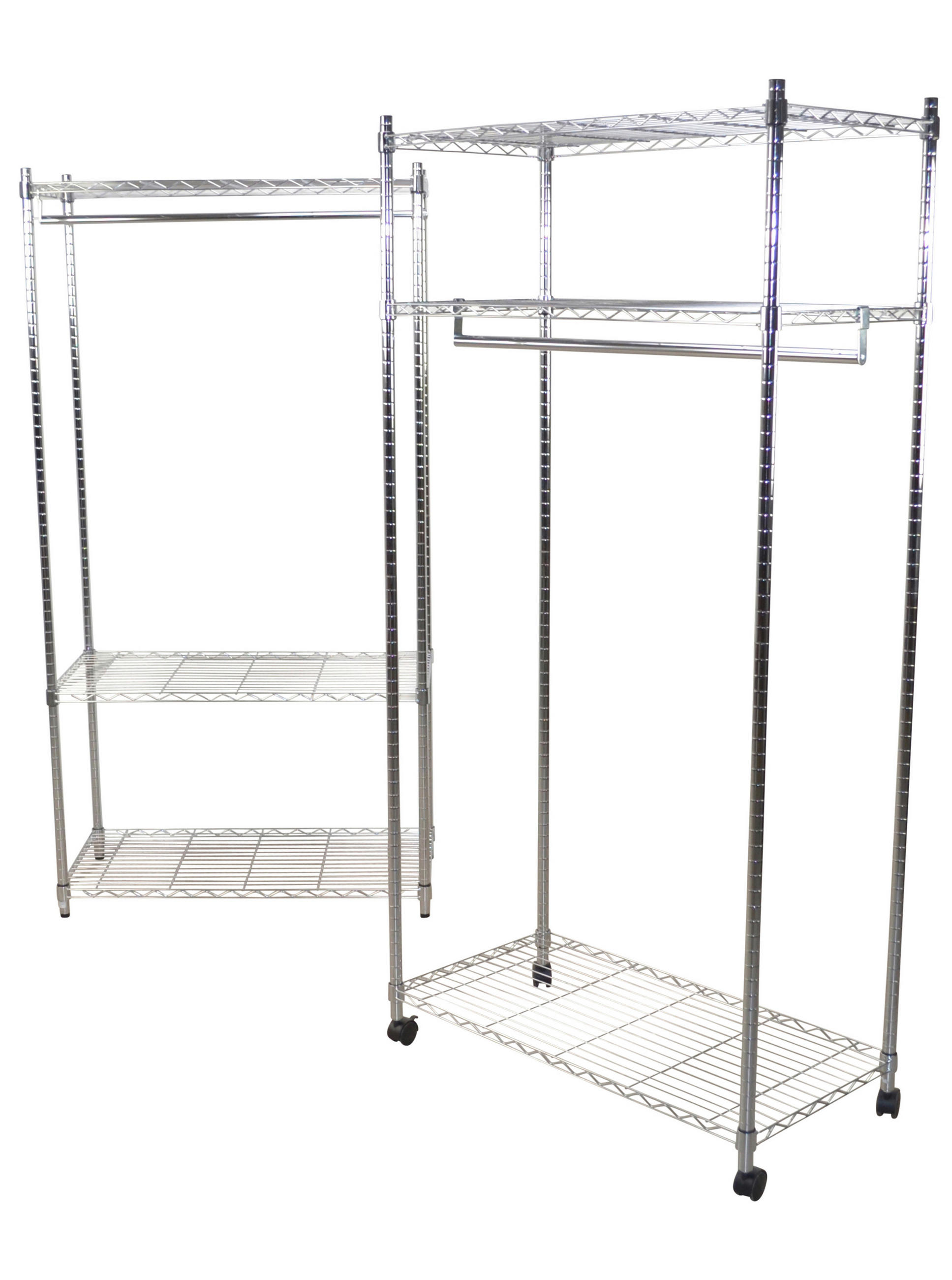 ROLLGARDEROBE in   - Chromfarben, Design, Kunststoff/Metall (45/90/187cm) - MID.YOU
