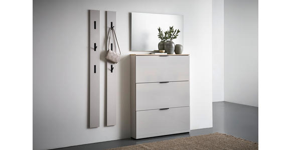 GARDEROBE 4-teilig in 190/200/19 cm - Kaschmir/Eichefarben, Design, Glas/Holzwerkstoff (190/200/19cm) - Voleo