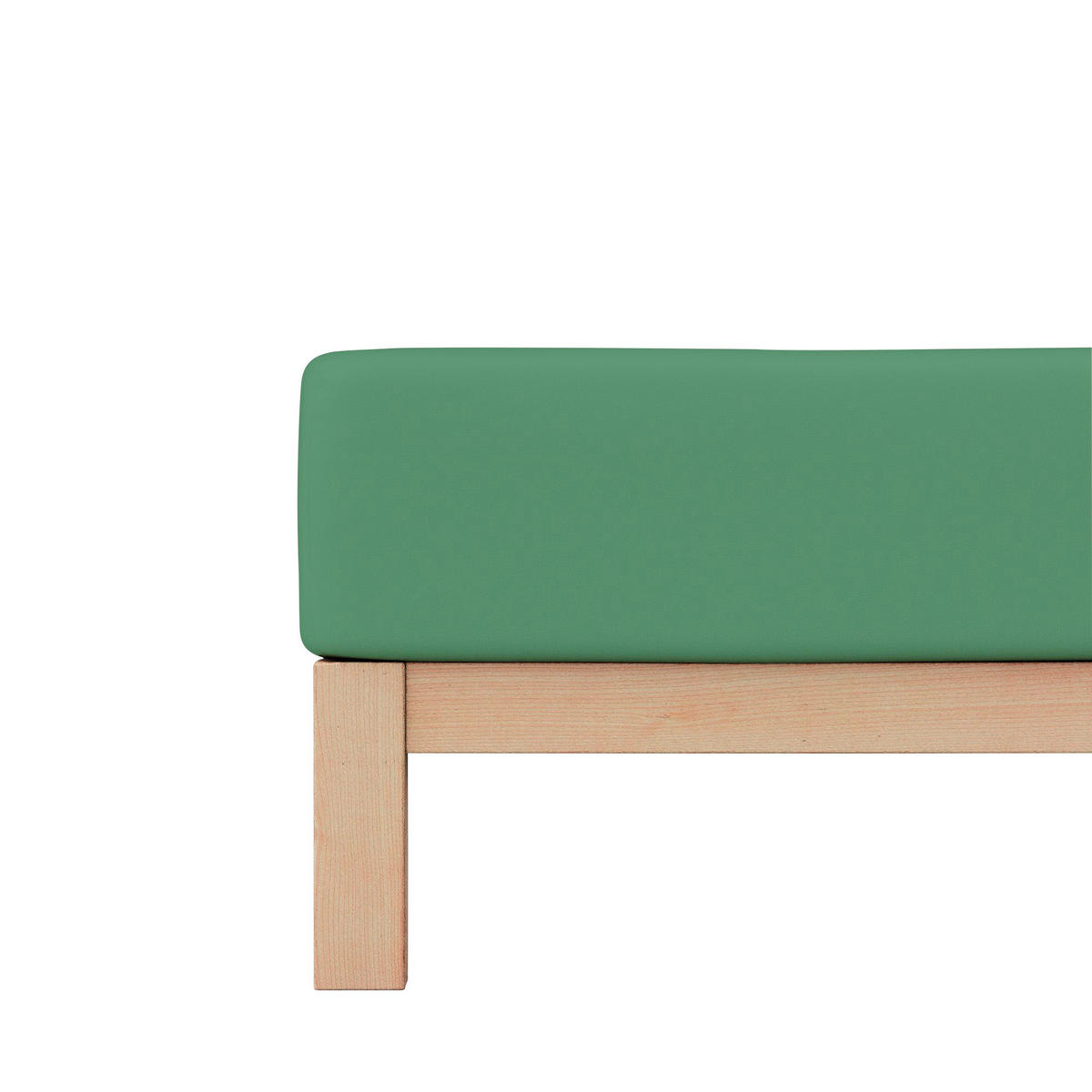 SPANNLEINTUCH 90-100/190-220 cm Jersey  - Grün, Basics, Textil (90-100/190-220cm) - Schlafgut