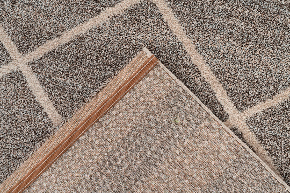 TEPPICH 120/170 cm Rhombus 225 Braun / Beige Braun, Beige  - Beige/Braun, KONVENTIONELL, Textil (120/170cm)