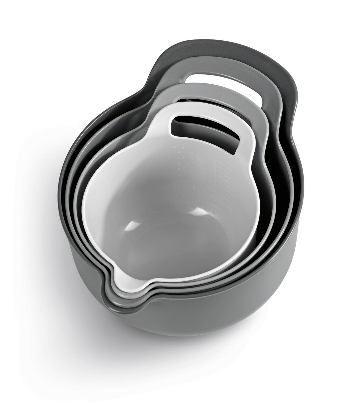 SCHÜSSELSET GOURMETmaxx 4-teilig  - Grau, Basics, Kunststoff (21/15/21cm) - GOURMETMAXX