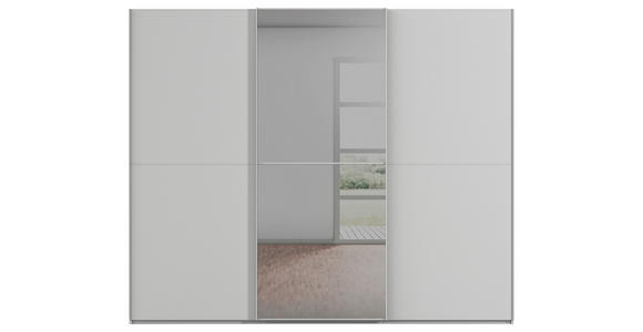 SCHWEBETÜRENSCHRANK  in Grau  - Grau, KONVENTIONELL, Glas/Holzwerkstoff (242/223/68cm) - Novel