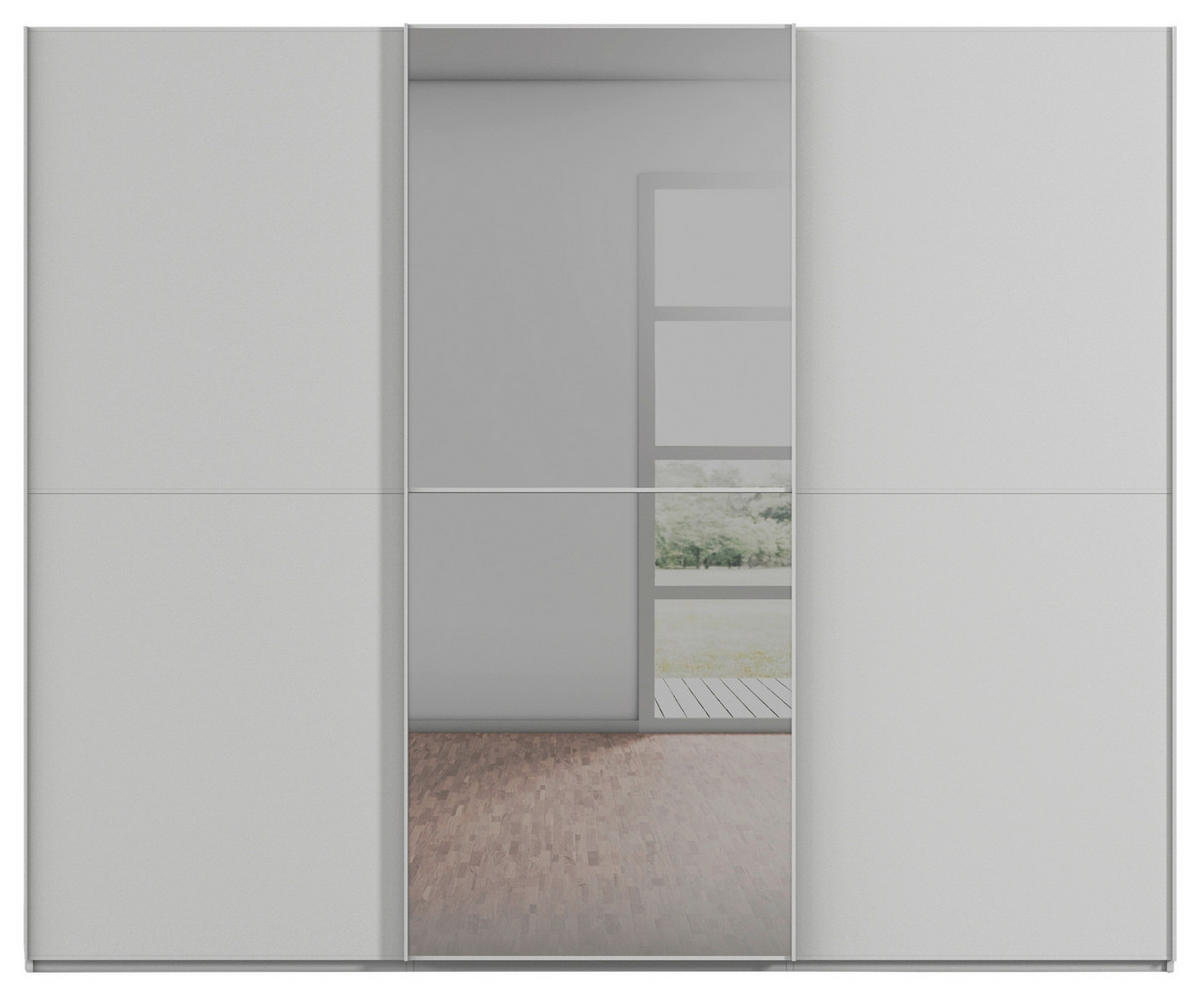 SCHWEBETÜRENSCHRANK  in Grau  - Grau, KONVENTIONELL, Glas/Holzwerkstoff (242/223/68cm) - Novel