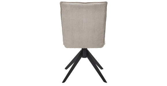 STUHL - Ecru/Schwarz, Design, Textil/Metall (47/87/62cm) - Johann Jakob