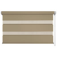 DOPPELROLLO  halbtransparent  80/210 cm    - Braun, Design, Textil (80/210cm)