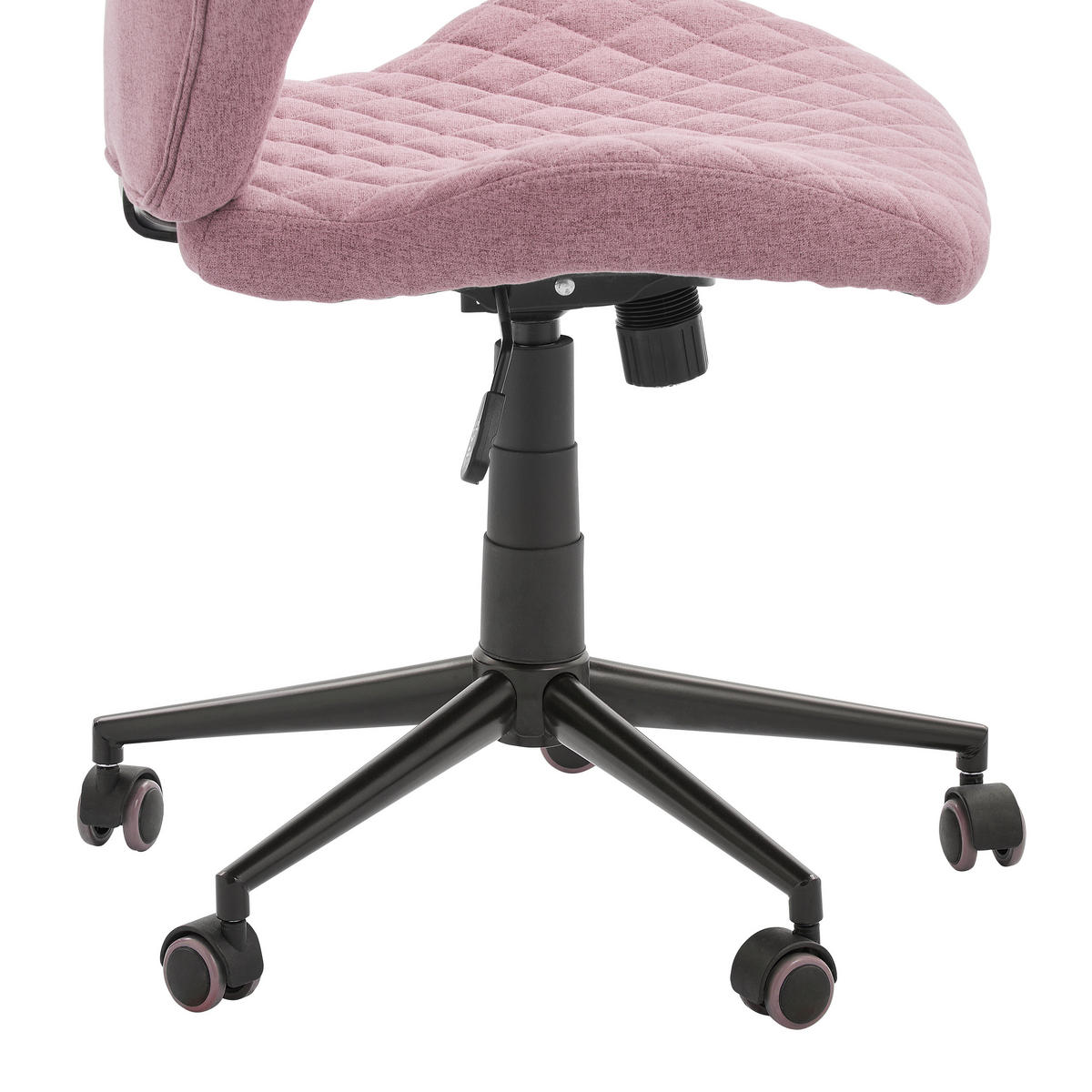 SCAUN ROTATIV  țesătură roz  - roz/negru, Modern, plastic/metal (51/90-98/51cm) - Carryhome