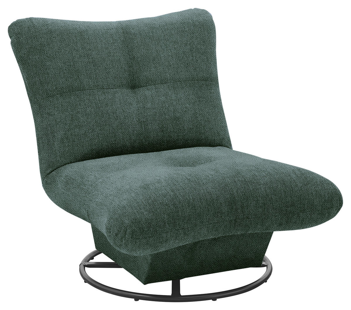 SESSEL in Struktur Dunkelgrün  - Dunkelgrün/Schwarz, KONVENTIONELL, Textil/Metall (96/75/93cm) - Carryhome