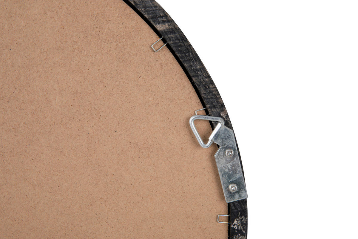 STENSKO OGLEDALO, 40/40/5,6 cm steklo  - črna, Trendi, steklo/leseni material (40/40/5,6cm) - Xora