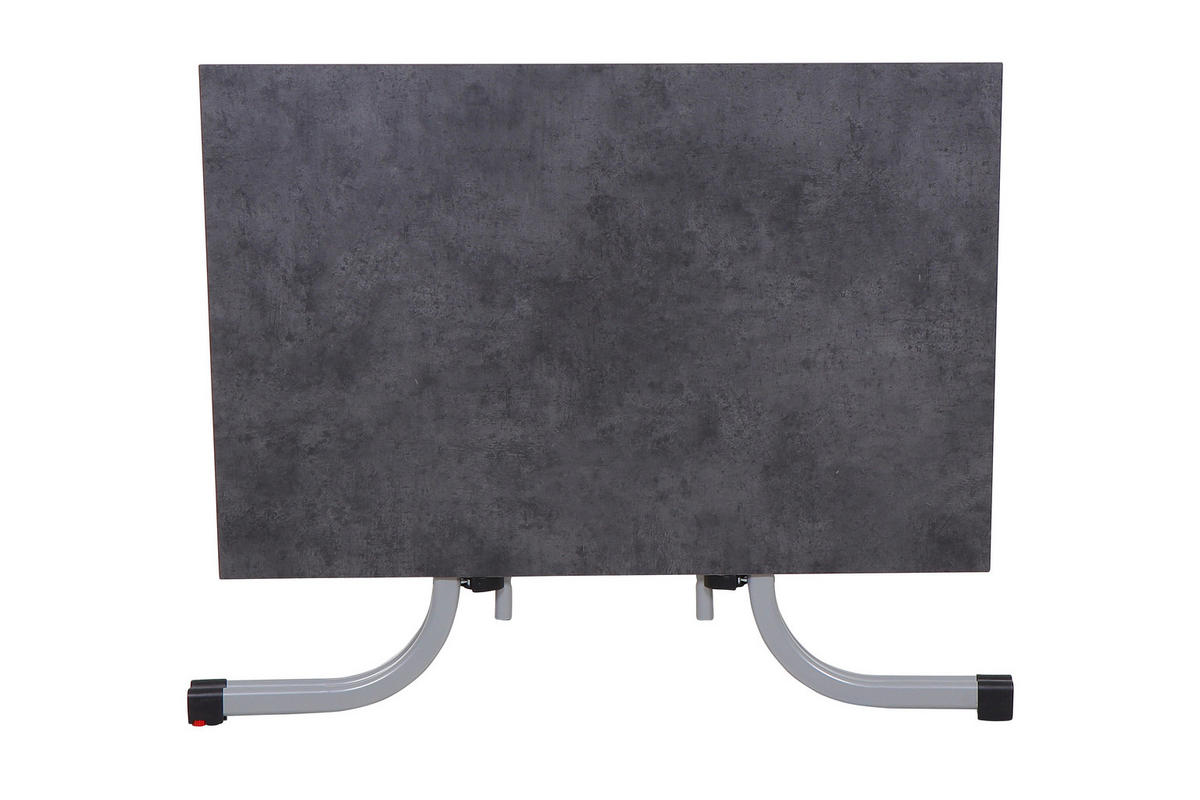 GARTENKLAPPTISCH 120/80/71 cm Metall, Kunststoff, Holzwerkstoff rechteckig  - Anthrazit/Silberfarben, KONVENTIONELL, Holzwerkstoff/Kunststoff (120/80/71cm) - Siena Garden
