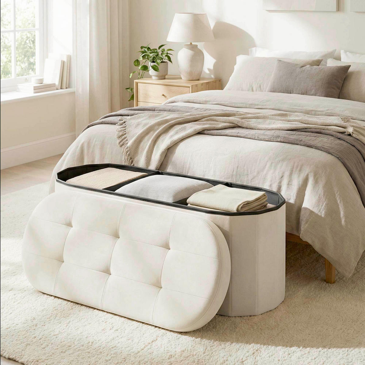 SITZBOX  - Creme, Trend, Textil (110/38/38cm) - Boxxx