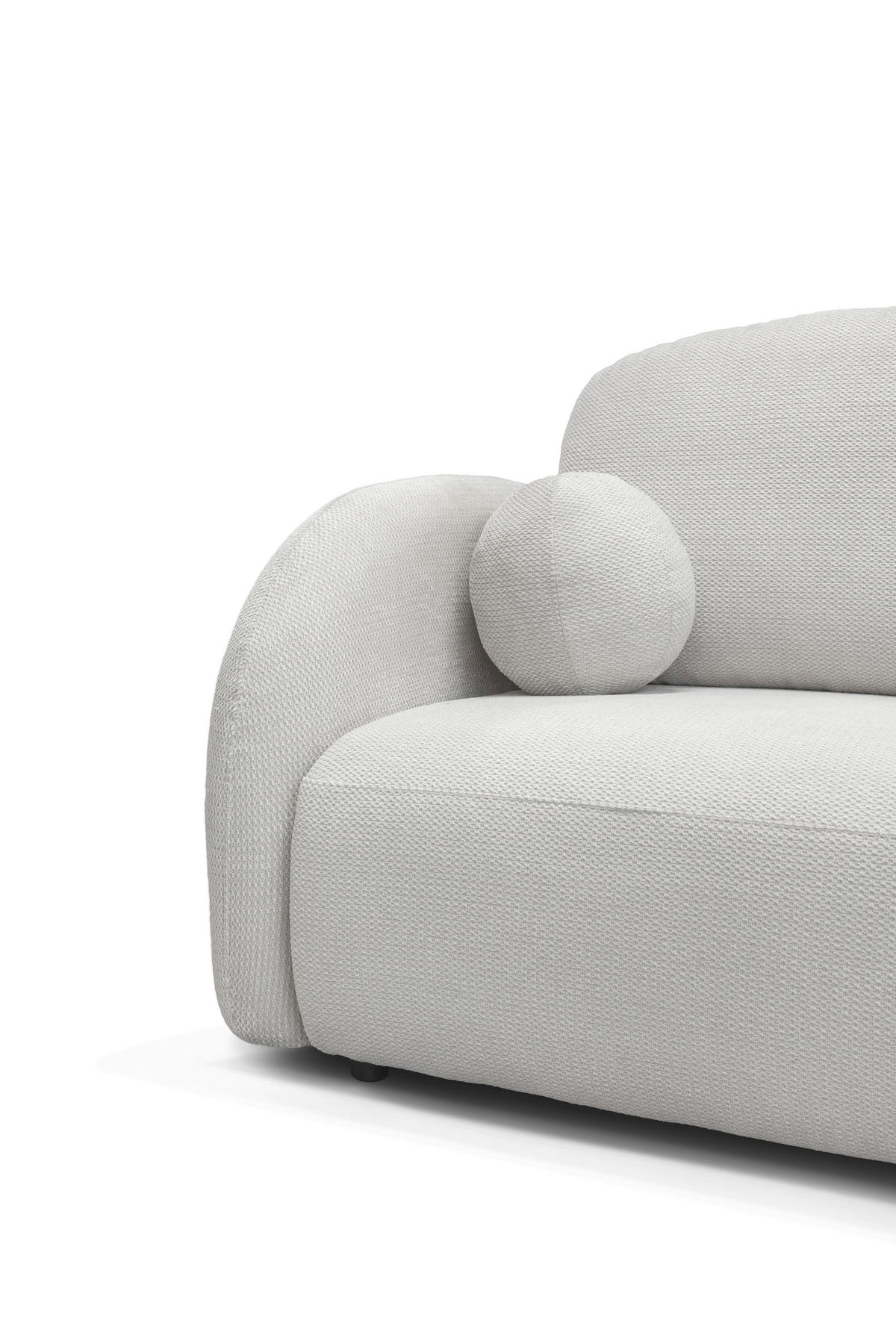 SCHLAFSOFA ROMA  mit Struktur Creme  - Creme/Schwarz, Design, Textil (230/90/105cm) - MID.YOU