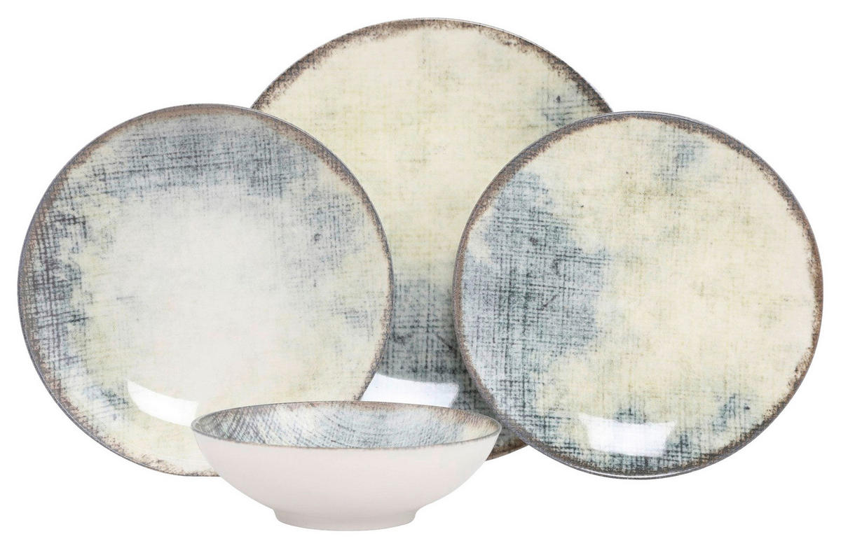 KOMBISERVICE Blau 24-teilig 6 Personen  - Blau, Basics, Keramik - P & B