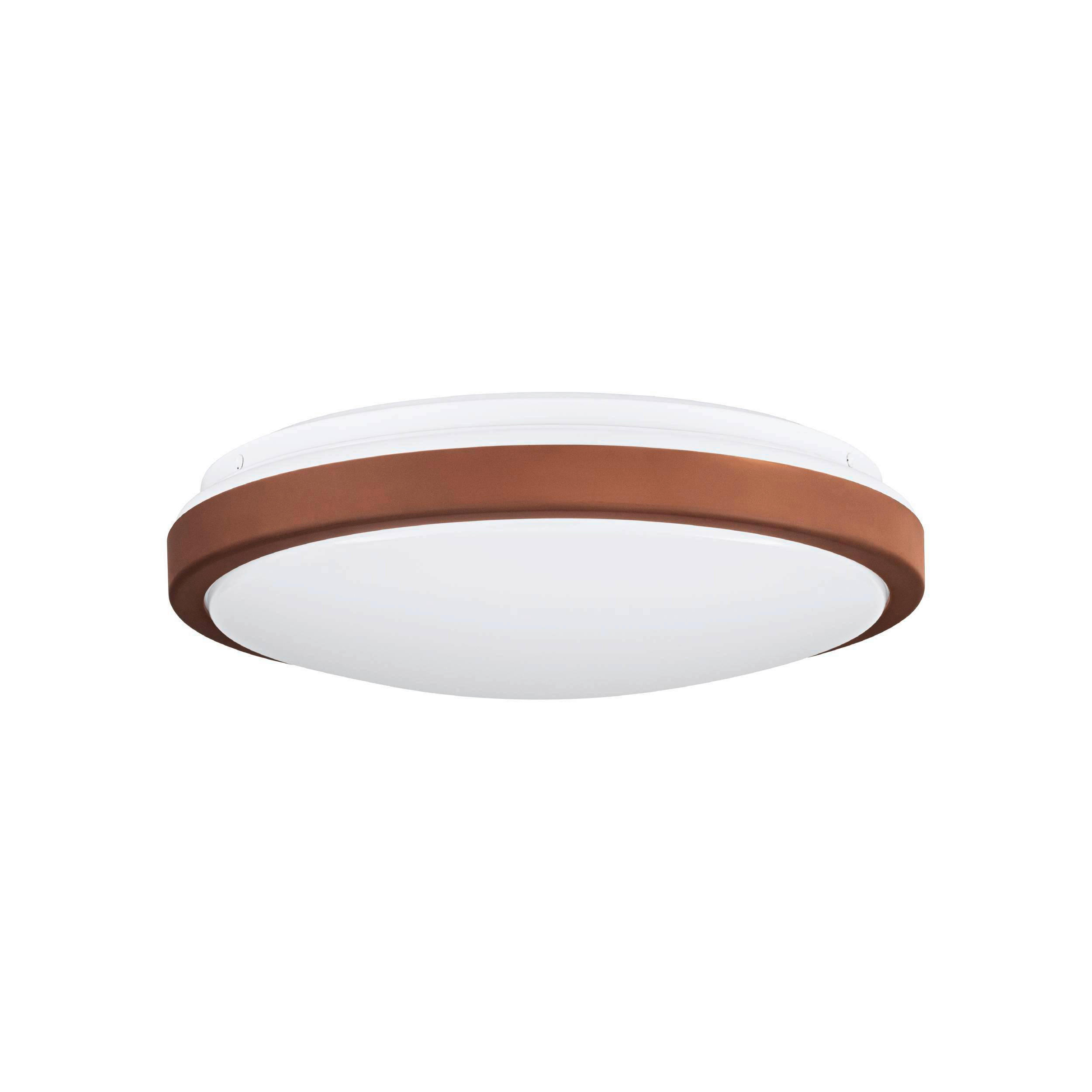 DECKENLEUCHTE 18 W  32,5/9 cm    - Weiß/Mokka, Basics, Kunststoff/Metall (32,5/9cm) - Eglo