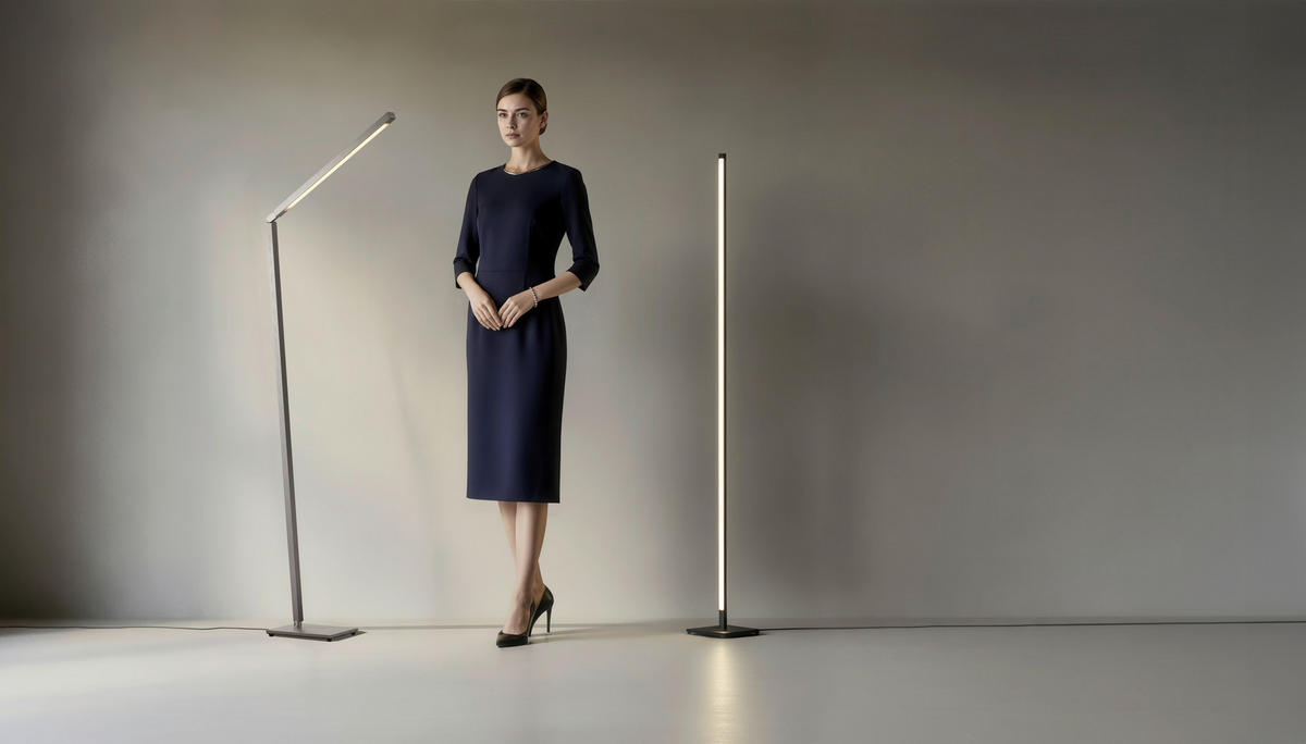 LED-STEHLEUCHTE Mia 158/20/20 cm  - Schwarz, KONVENTIONELL, Metall (158/20/20cm) - Ambiente