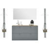 GARDEROBE 4-teilig  in 180/192/28 cm  - Eichefarben/Grau, Design, Holz/Holzwerkstoff (180/192/28cm) - Dieter Knoll