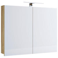 SPIEGELSCHRANK 80/59,2/12 cm  - Honigeiche, MODERN, Glas/Holzwerkstoff (80/59,2/12cm) - MID.YOU
