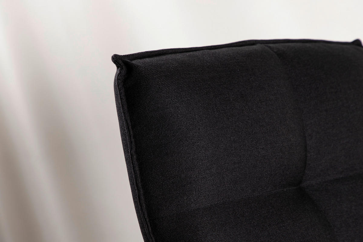 FÅTÖLJ i metall, textil svart  - svart, Design, metall/textil (62/78/83cm) - Livetastic