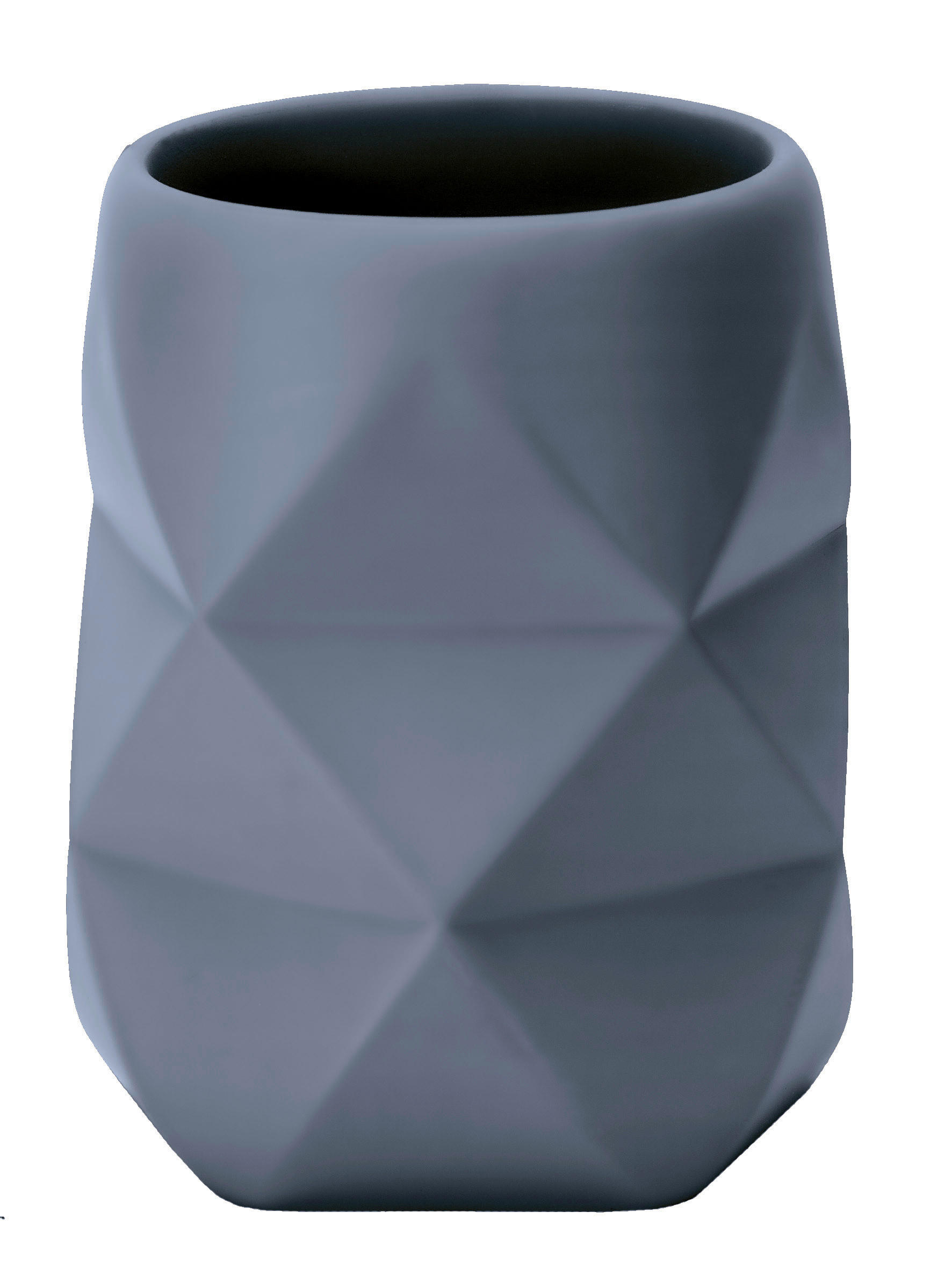 ZAHNPUTZBECHER CRACKLE  - Blau, Design, Kunststoff (8/10cm) - Kleine Wolke