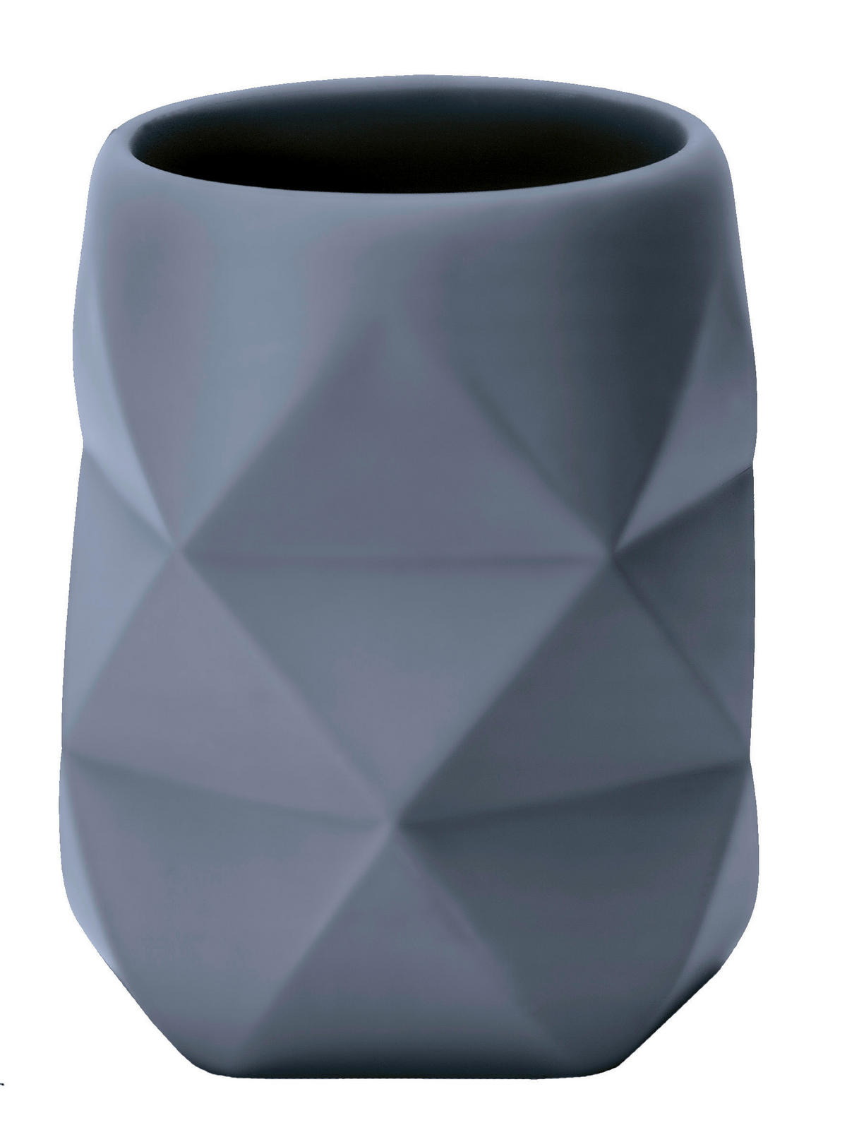 ZAHNPUTZBECHER CRACKLE  - Blau, Design, Kunststoff (8/10cm) - Kleine Wolke