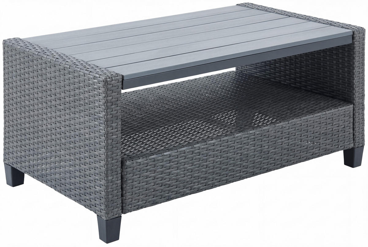 LOUNGE GARNITURA   metal, plastika, tekstil  siva    - siva, Moderno, metal/tekstil - Ambia Garden