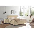 BOXSPRINGBETT 180/200 cm  in Creme  - Creme/Schwarz, Design, Holzwerkstoff/Kunststoff (180/200cm) - Xora