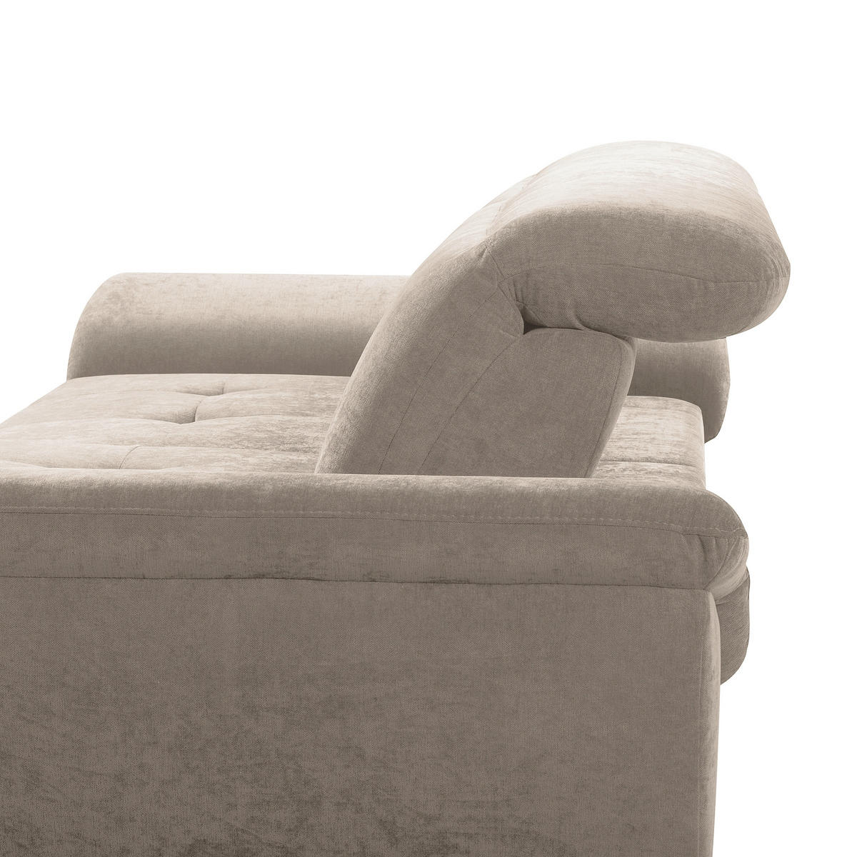 ECKSOFA  Webstoff Taupe  - Taupe/Schwarz, Design, Textil/Metall (268/195cm) - Livetastic