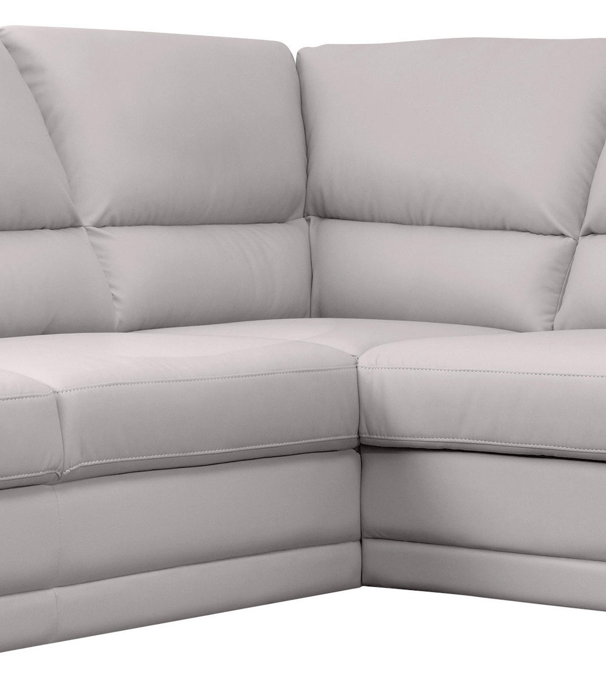 ECKSOFA in Lederlook Hellgrau  225/245 cm  - Hellgrau, Design, Kunststoff/Textil (225/245cm) - Livetastic