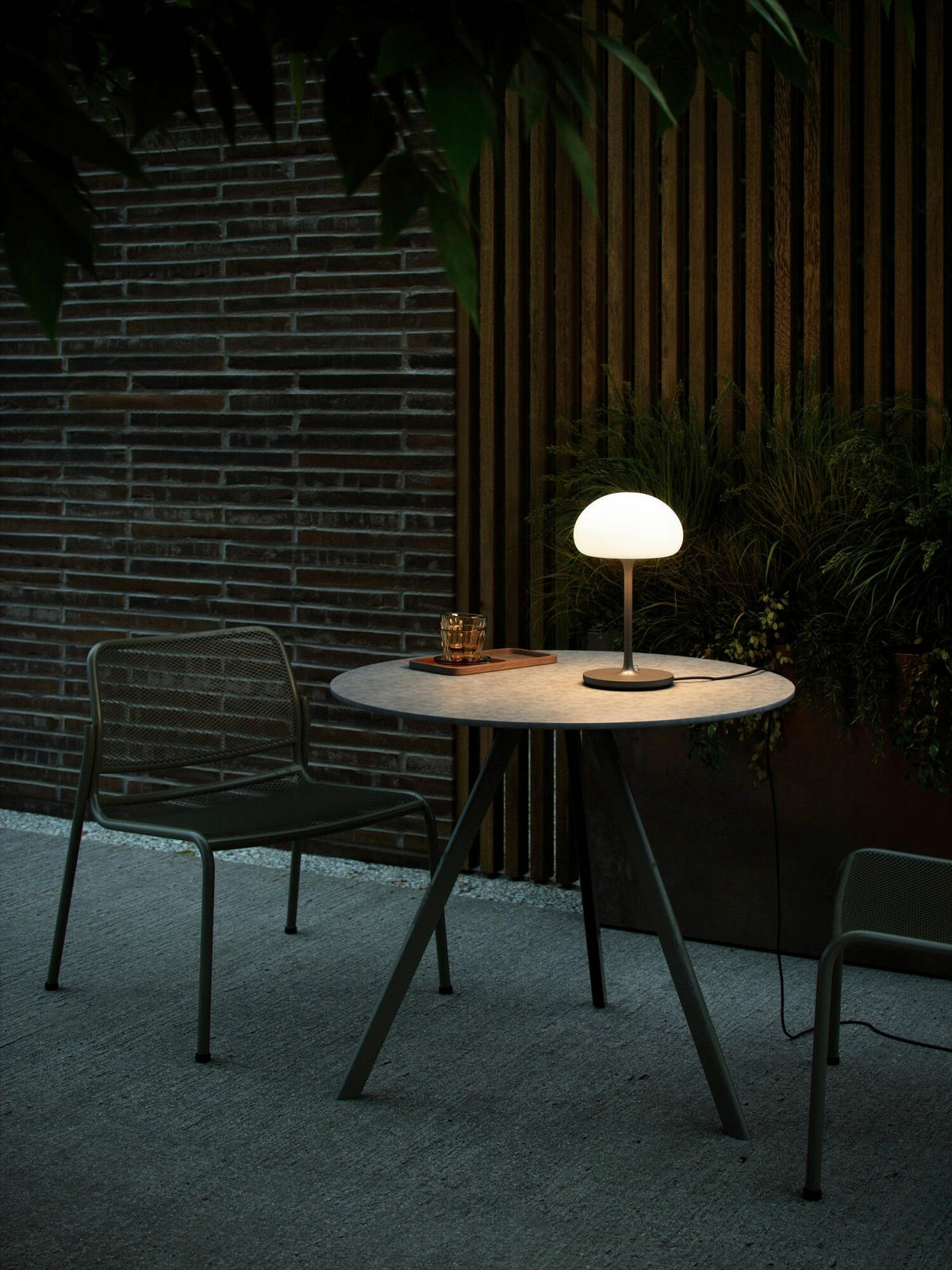 AKKU-TISCHLEUCHTE Sponge 35/20 cm  - Grau, Design, Kunststoff (35/20cm) - Nordlux
