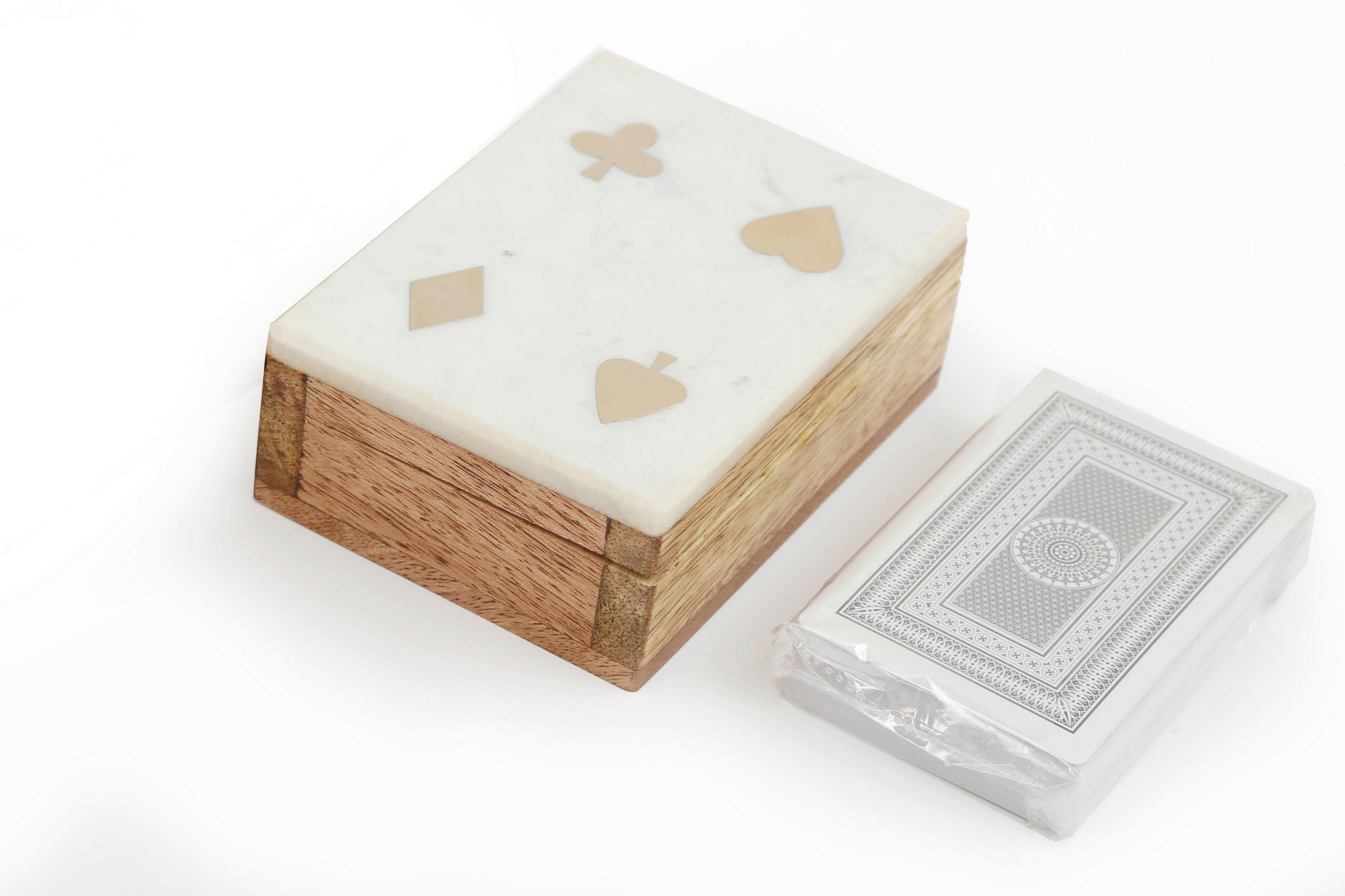 KARETNÍ HRA - SADA - bílá/světle hnědá, Basics, kov/dřevo (11,5/8/4cm)