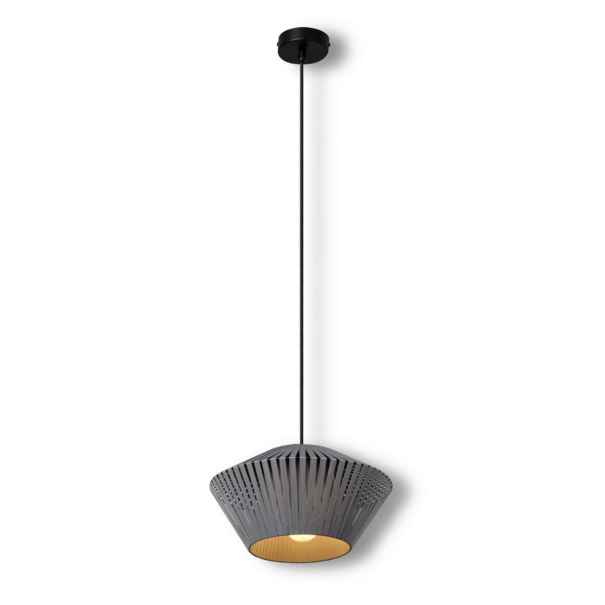 HÄNGELEUCHTE 30,5/120 cm  - Dunkelgrau, Basics, Textil/Metall (30,5/120cm) - Osram