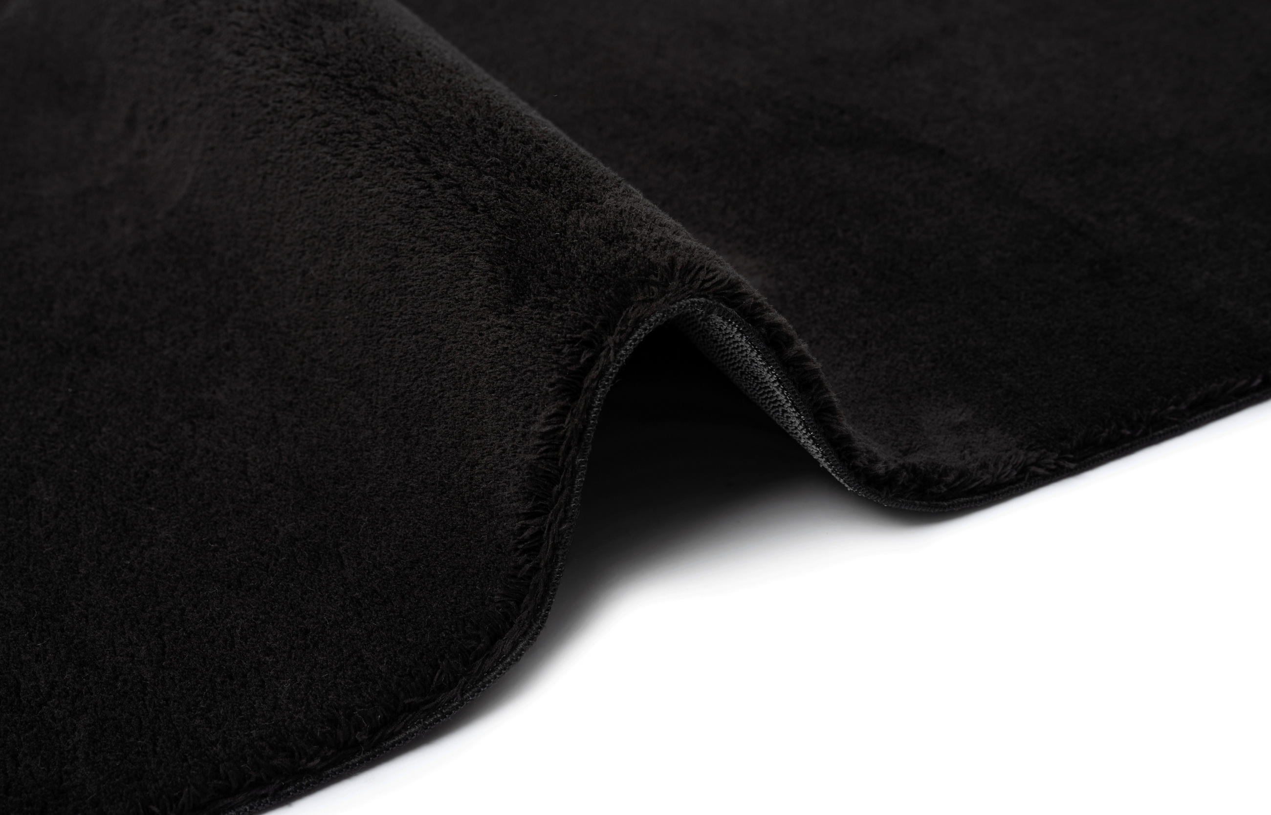 FELLTEPPICH 160/160 cm Relax Schwarz  - Schwarz, KONVENTIONELL, Textil (160/160cm) - Novel