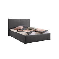 POLSTERBETT 140/200 cm,  in Anthrazit,  - Anthrazit/Schwarz, MODERN, Kunststoff/Textil (140/200cm) - Livetastic