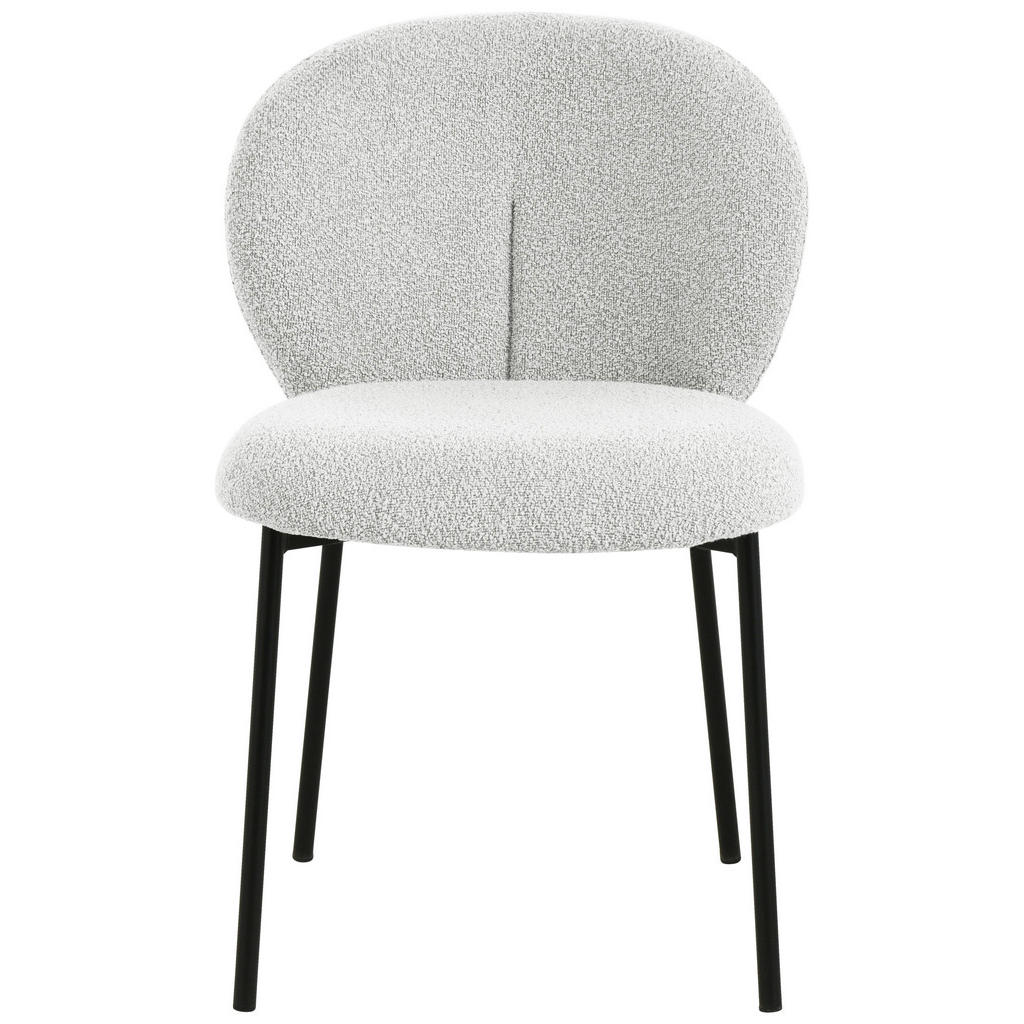 Vierfußstuhl Luisa Bouclé Grau, B: 51 cm