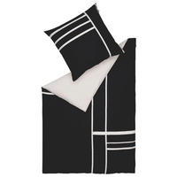 POSTEĽNÁ BIELIZEŇ, satén, antracitová, krémová, čierna, biela, 140/200 cm - čierna/biela, Basics, textil (140/200cm) - Schöner Wohnen