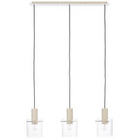 HÄNGLAMPA Göteburg 98/18/150 cm  - beige/transparent, Basics, metall/glas (98/18/150cm) - Dieter Knoll