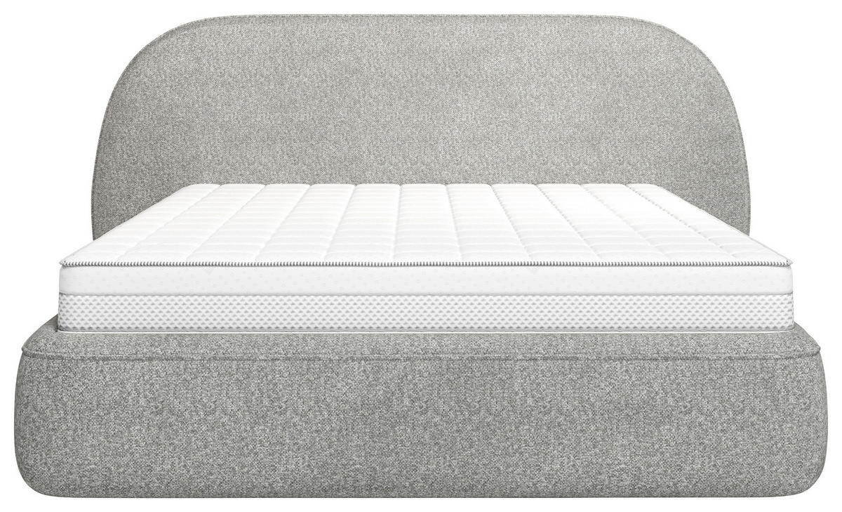 STOPPAD SÄNG ,160/200 cm  i kola  - svart/kola, Modern, metall/trämaterial (160/200cm) - MID.YOU