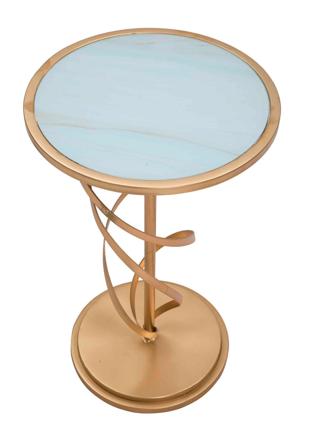 COUCHTISCH - Goldfarben/Weiß, Basics, Glas/Holzwerkstoff (38/61,5/38cm)