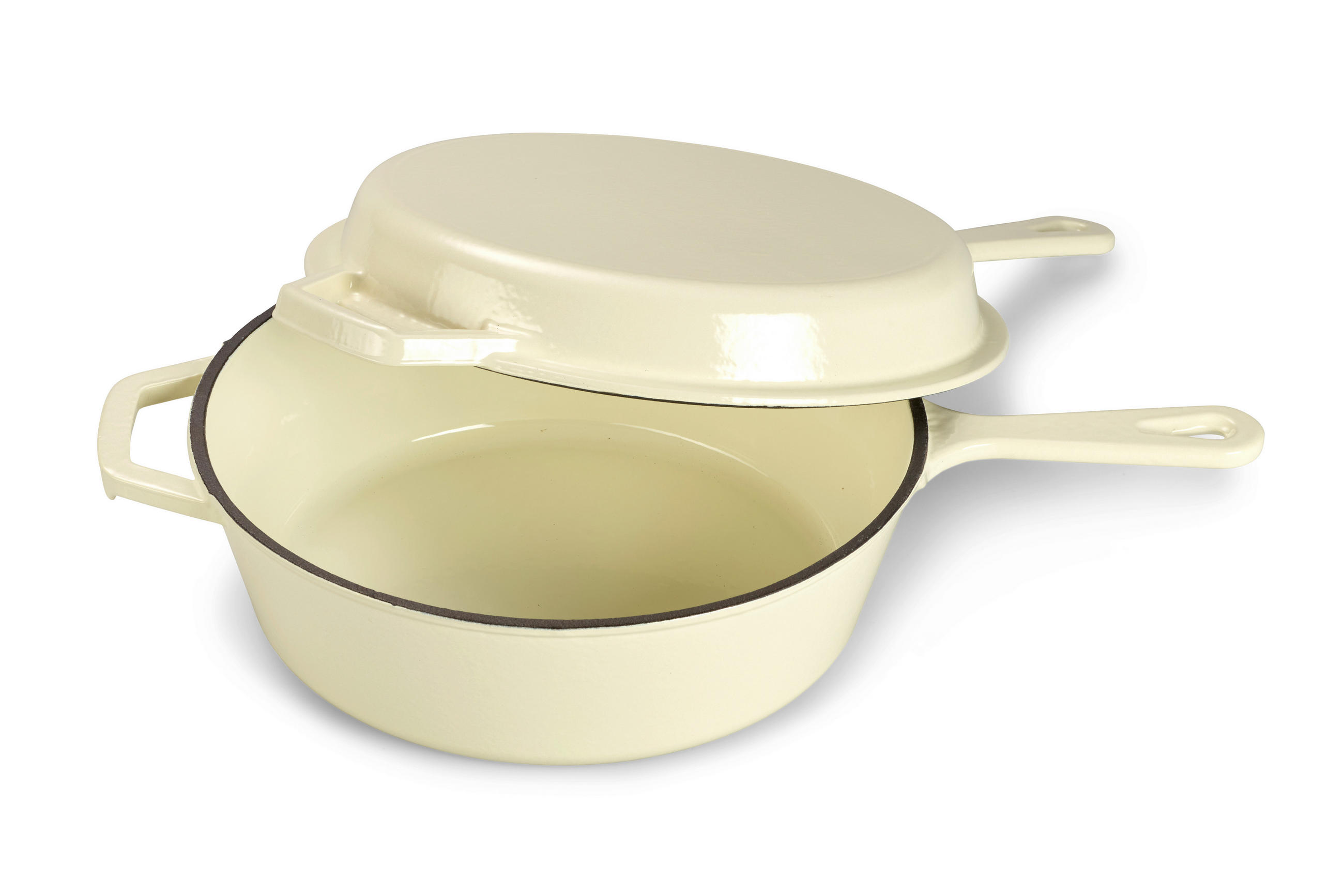 GRYT- OCH KASTRULLSET 2 delar  - cremefärgad, Basics, metall (26,5cm) - Echtwerk