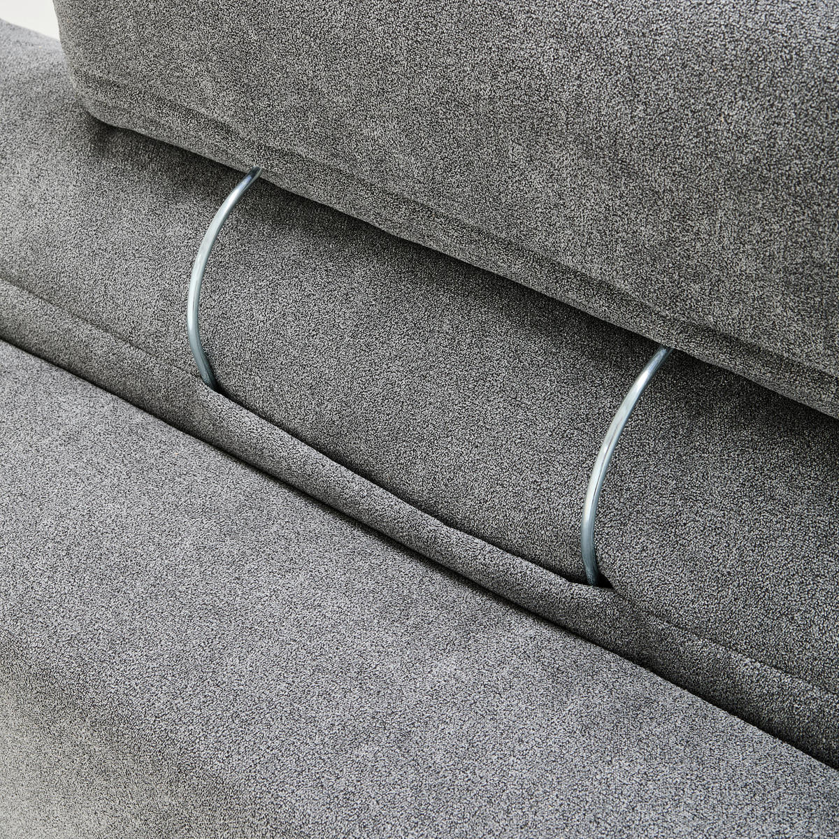 KOPFSTÜTZE in Velours  - Dunkelgrau, Konventionell, Textil (55/21/10cm) - Hom`in