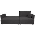ECKSOFA inkl. Funktionen Dunkelgrau Cord  - Dunkelgrau/Schwarz, Design, Textil (267/141cm) - Xora