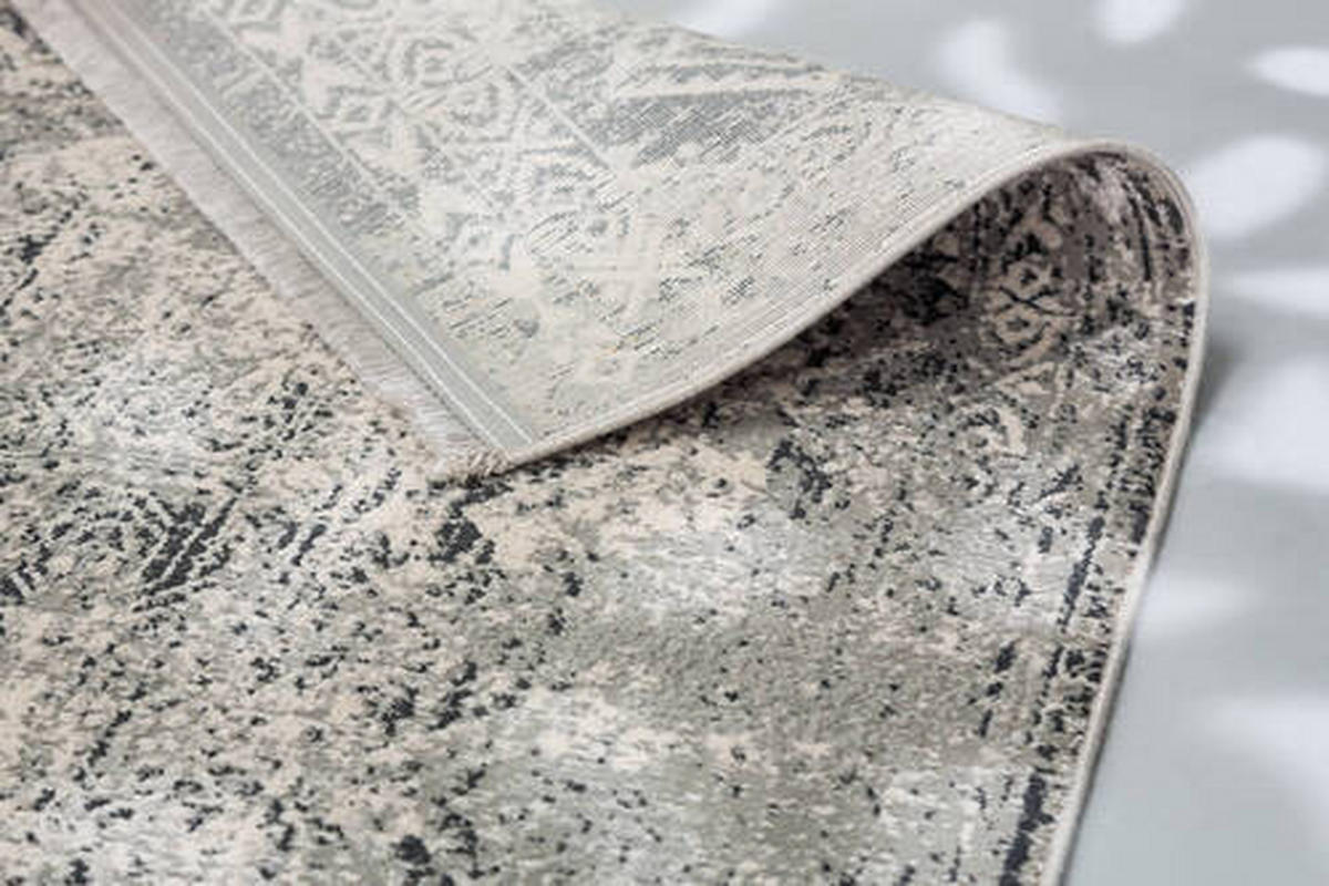 TKANÝ KOBEREC, 80/150 cm, krémová, šedá, světle šedá, tmavě šedá - šedá/krémová, Konvenční, textil (80/150cm)