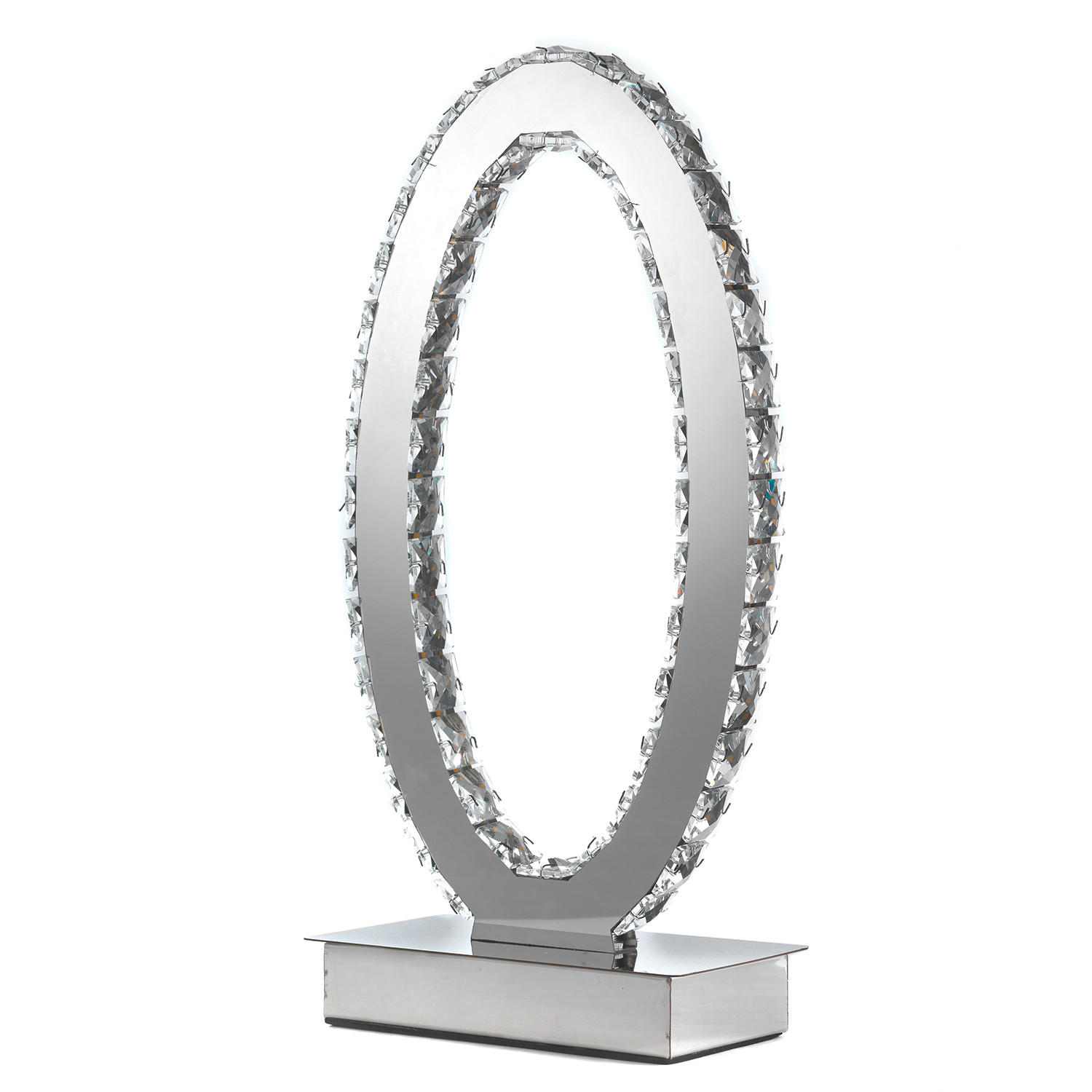 LED-TISCHLEUCHTE 30/40 cm   - Chromfarben, Design, Glas/Metall (30/40cm)