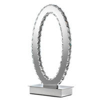 LED-TISCHLEUCHTE 30/40 cm   - Chromfarben, Design, Glas/Metall (30/40cm)