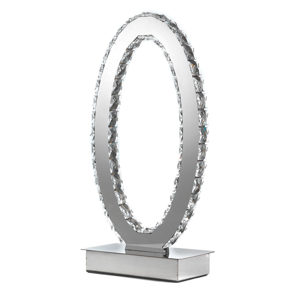 LED-TISCHLEUCHTE 30/40 cm   - Chromfarben, Design, Glas/Metall (30/40cm)