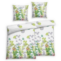 BETTWÄSCHE 4-teilig Seersucker 135/200 cm  - Grün, Design, Textil (135/200cm) - Florella