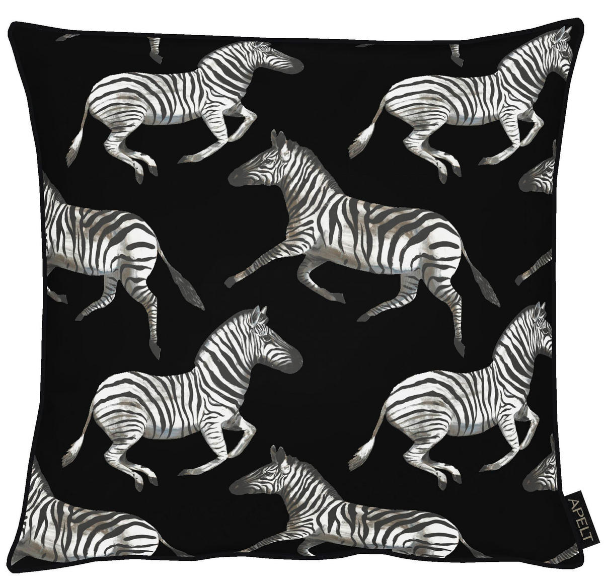 KISSENHÜLLE 46/46 cm  - Schwarz/Weiß, KONVENTIONELL, Textil (46/46cm) - Ambiente